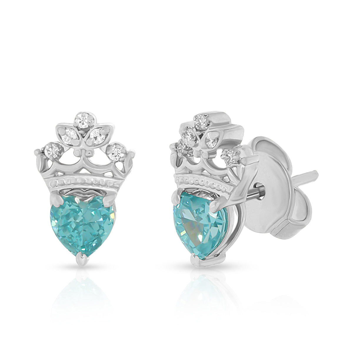 Royal Crown Heart Pendant Set