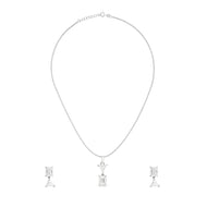 Contemporary Geometric Drop Pendant Set
