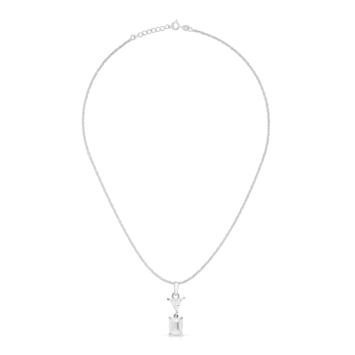 Contemporary Geometric Drop Pendant Set