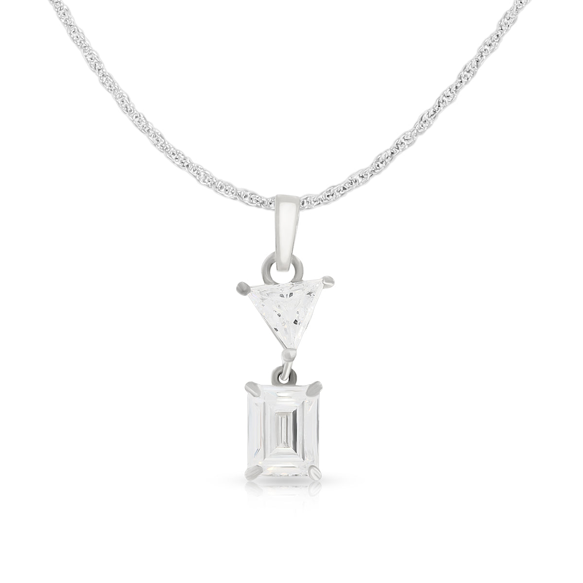 Contemporary Geometric Drop Pendant Set