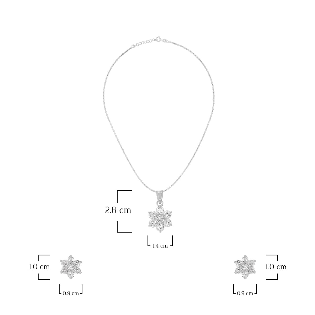 Timeless Floral Design Pendant Set