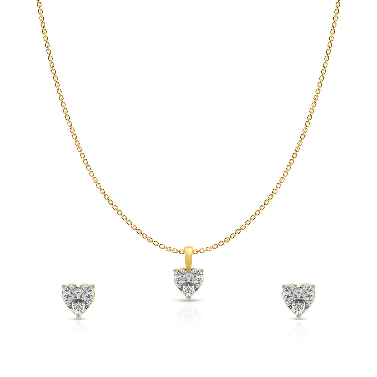 Radiant Diamond Pendant Set