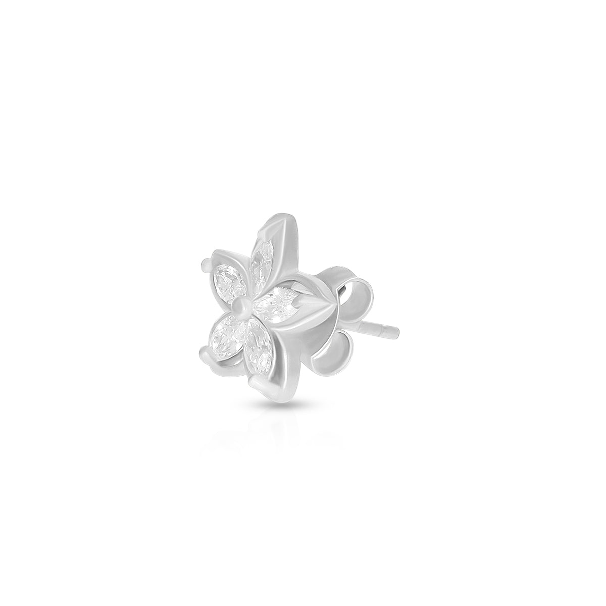 Elegant Five Petal Flower Pendant Set