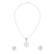 Stylish Snowflake Pendant Set