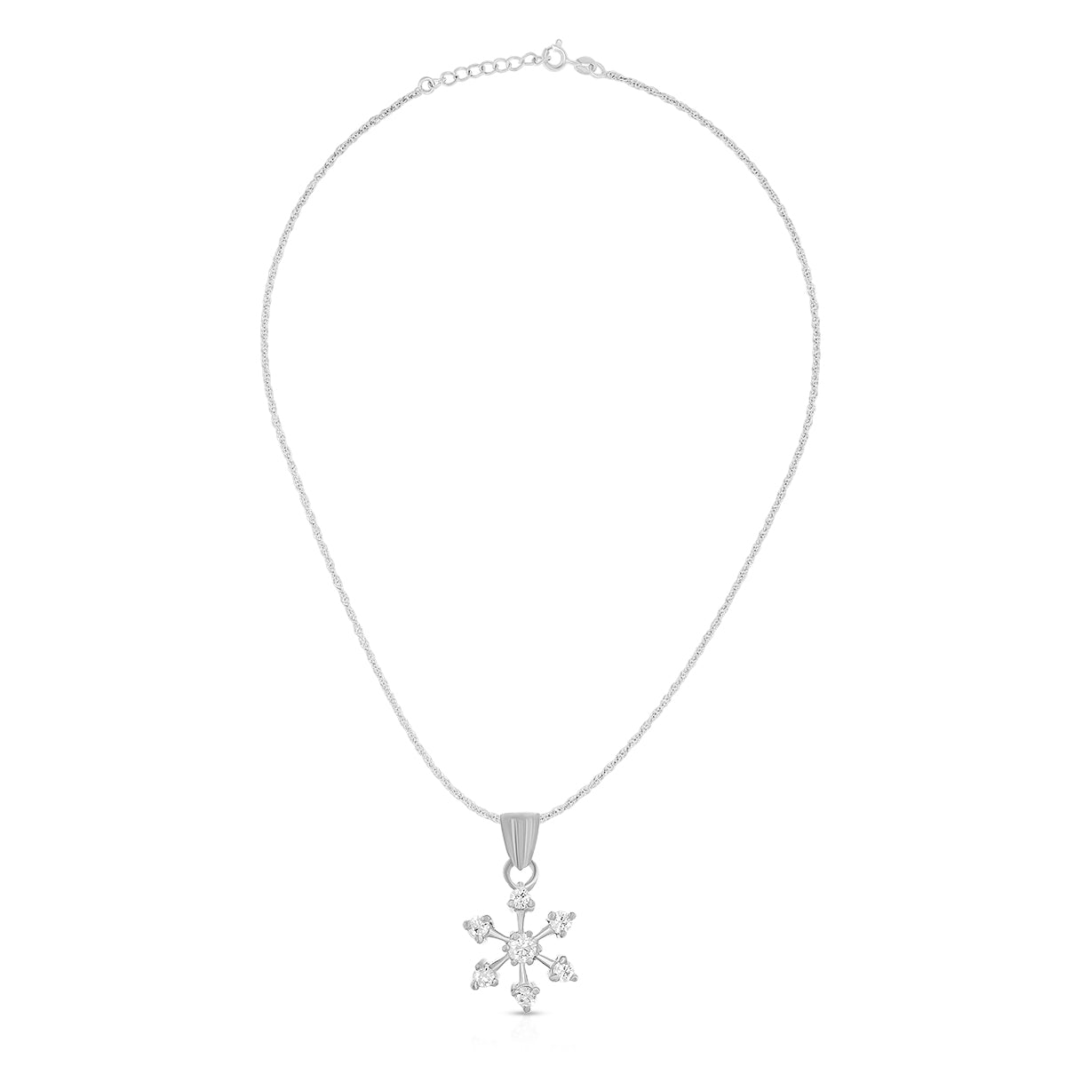 Stylish Snowflake Pendant Set