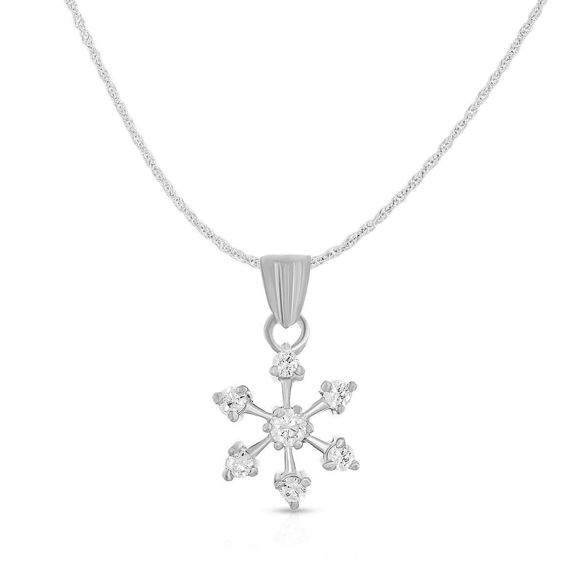 Stylish Snowflake Pendant Set