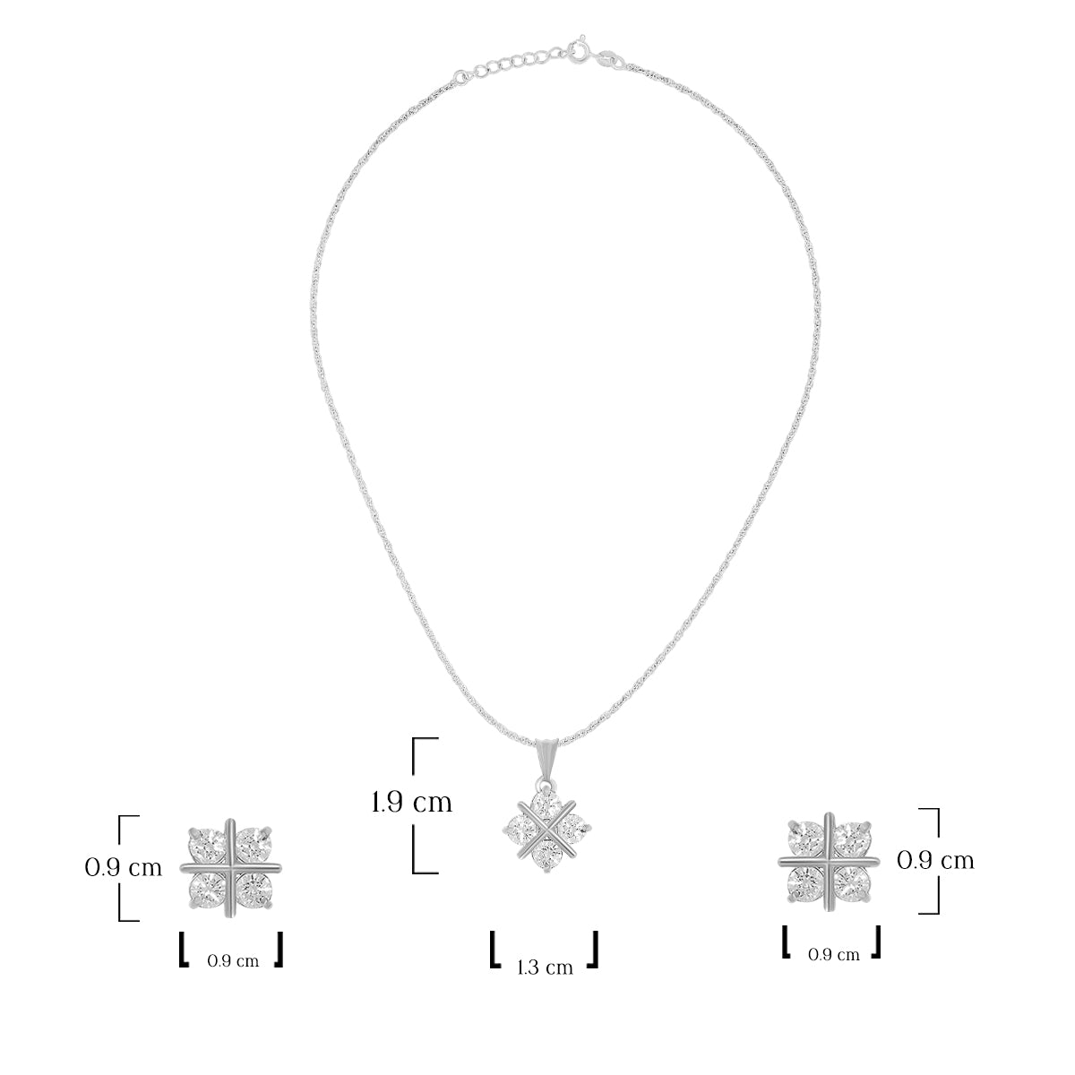 Stylish Cross Design Pendant Set