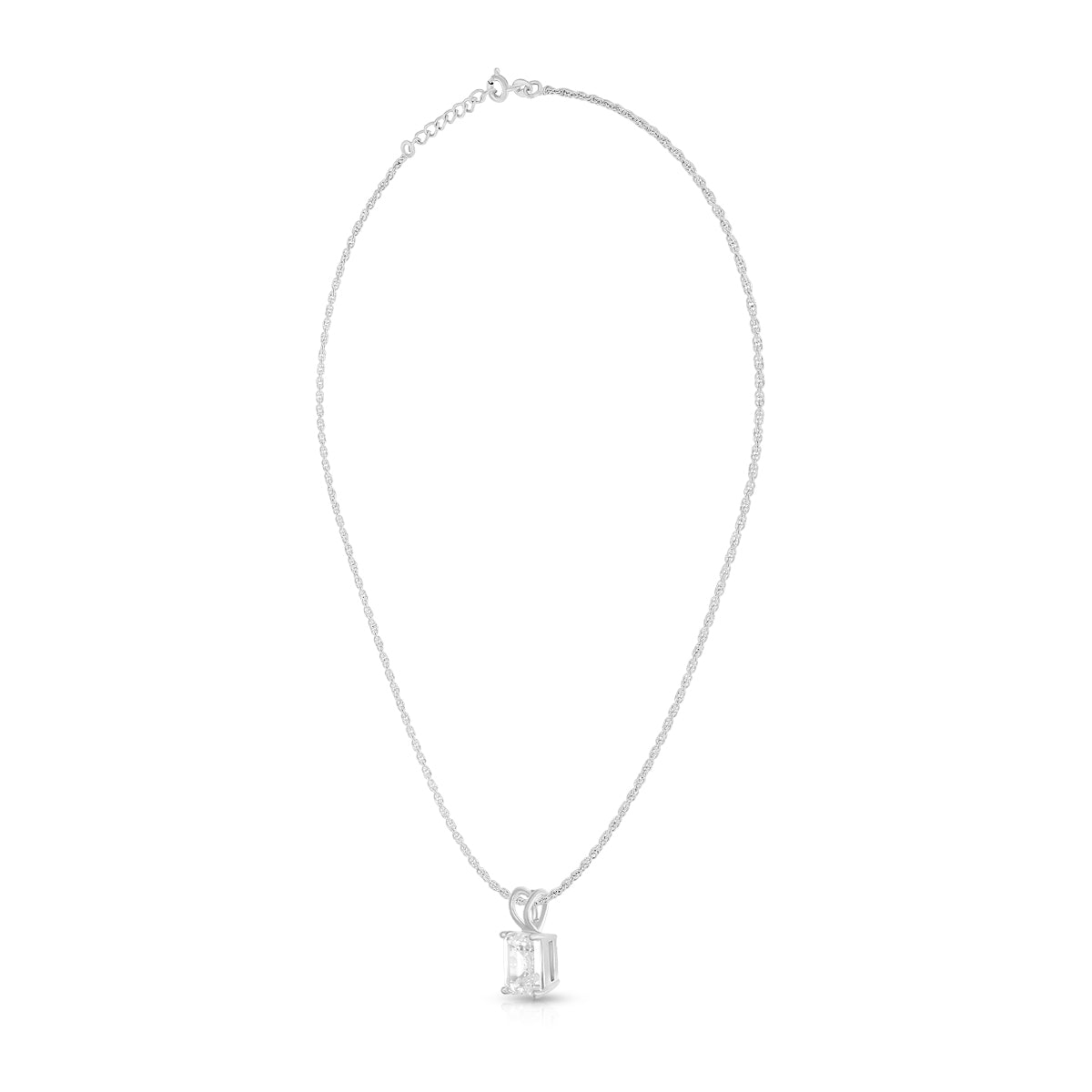 Emerald Cut Pendant Set