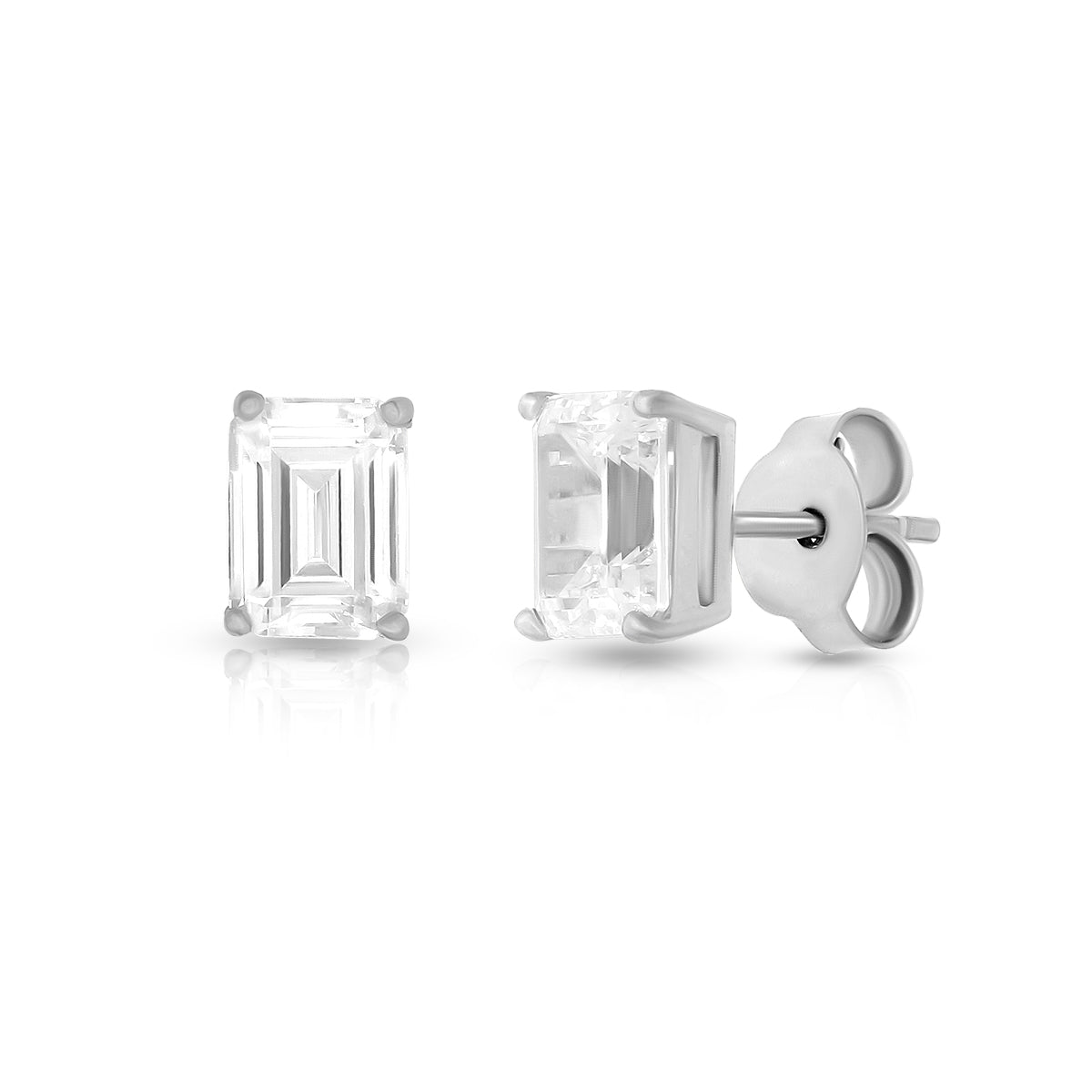 Emerald Cut Pendant Set