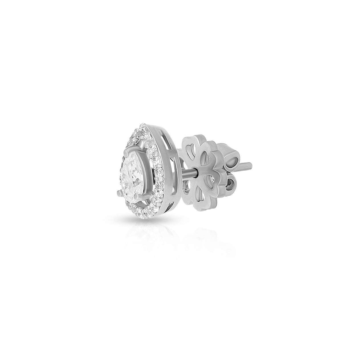 Classic Pear Shape Halo Pendant Set