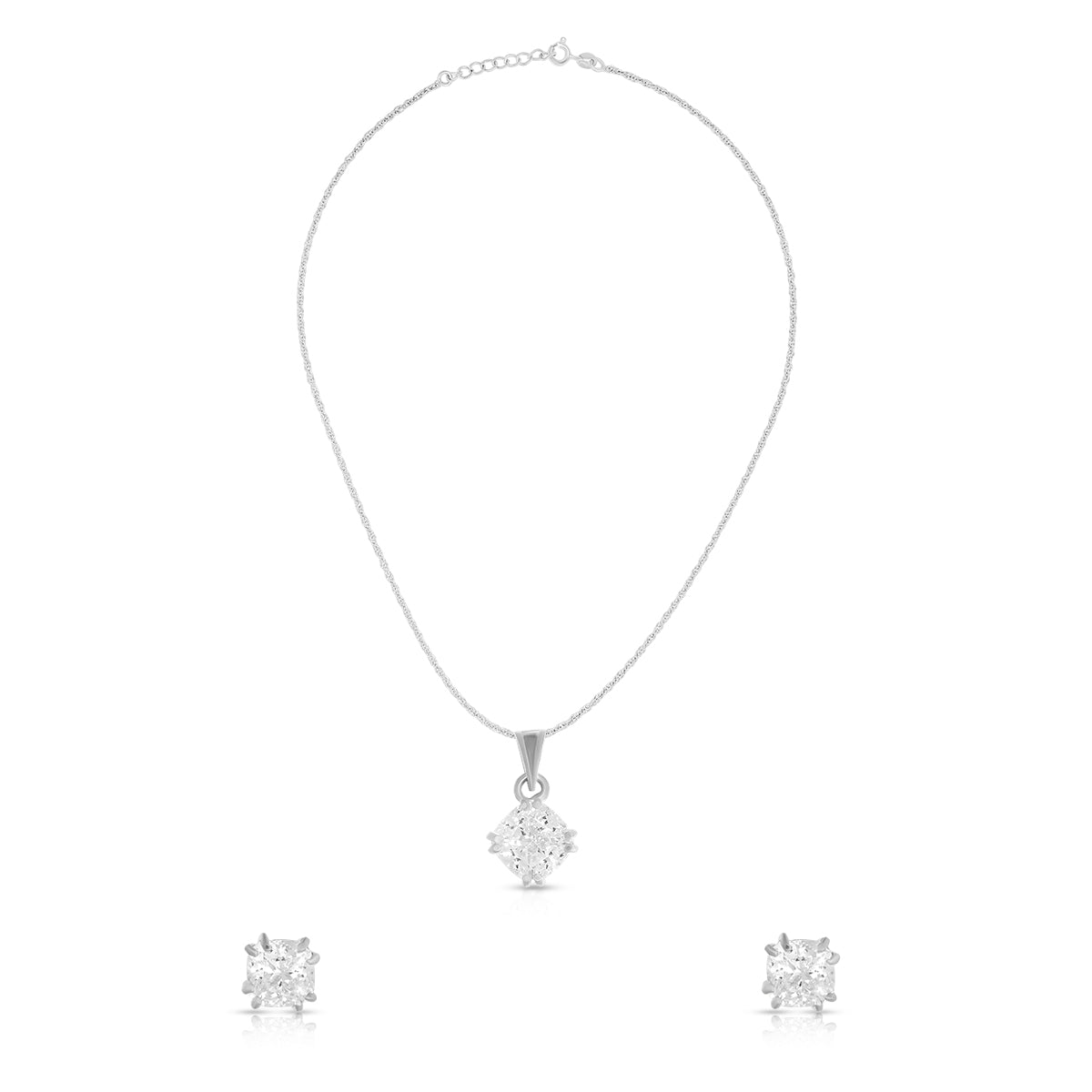 Graceful Solitaire Pendant Set