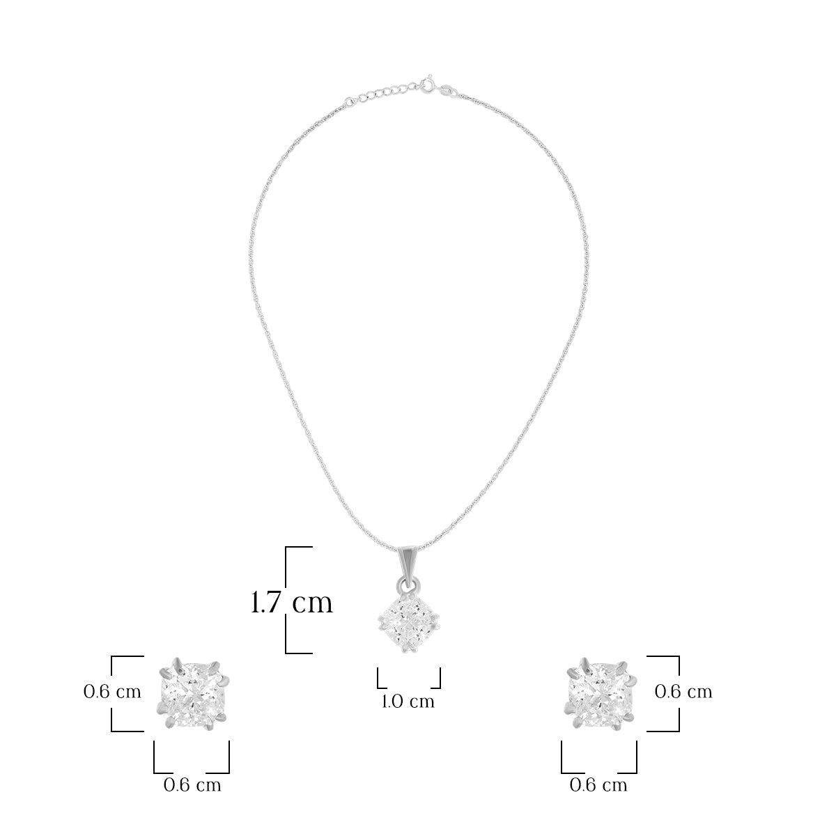 Graceful Solitaire Pendant Set