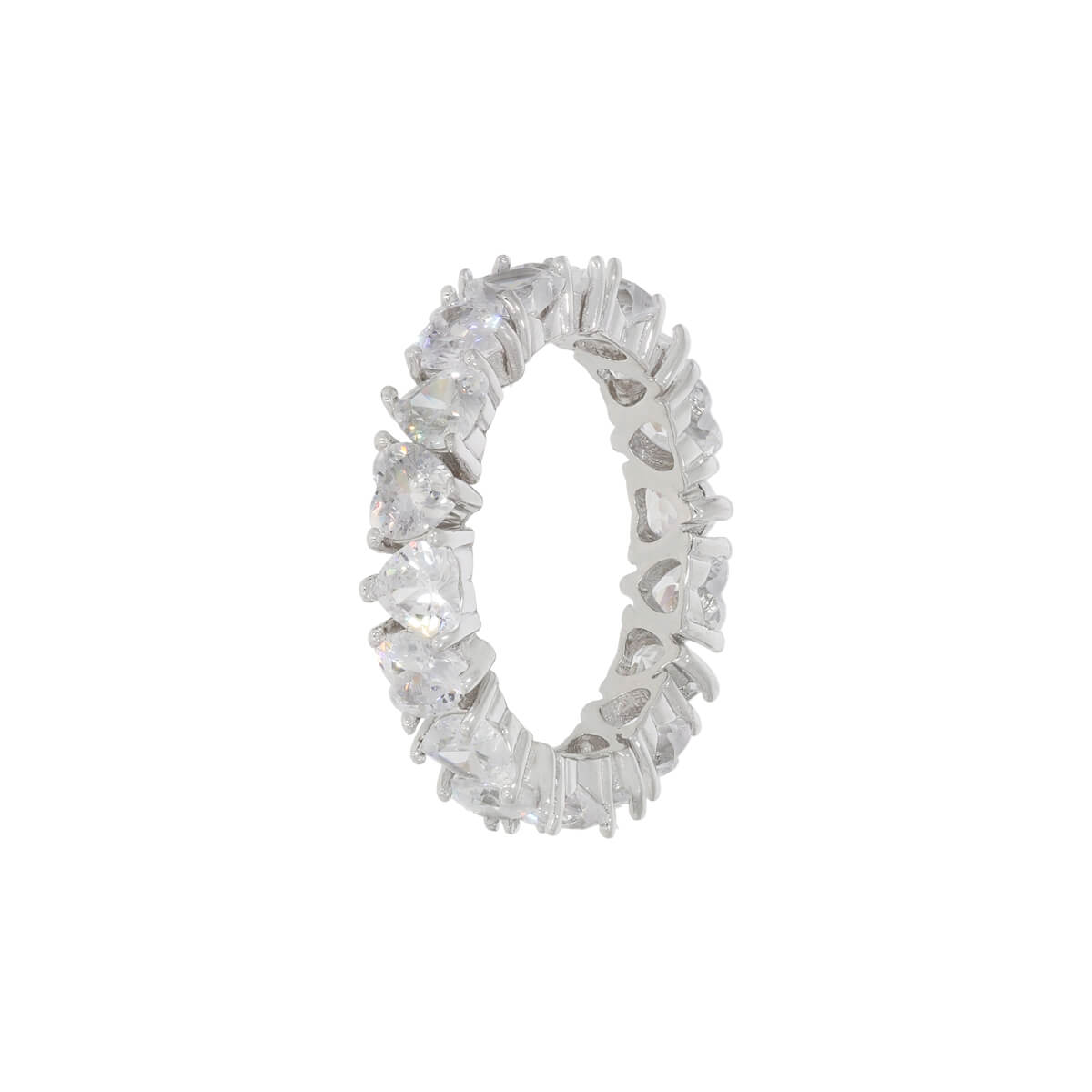 Diamond Elementary Silver Band Ring