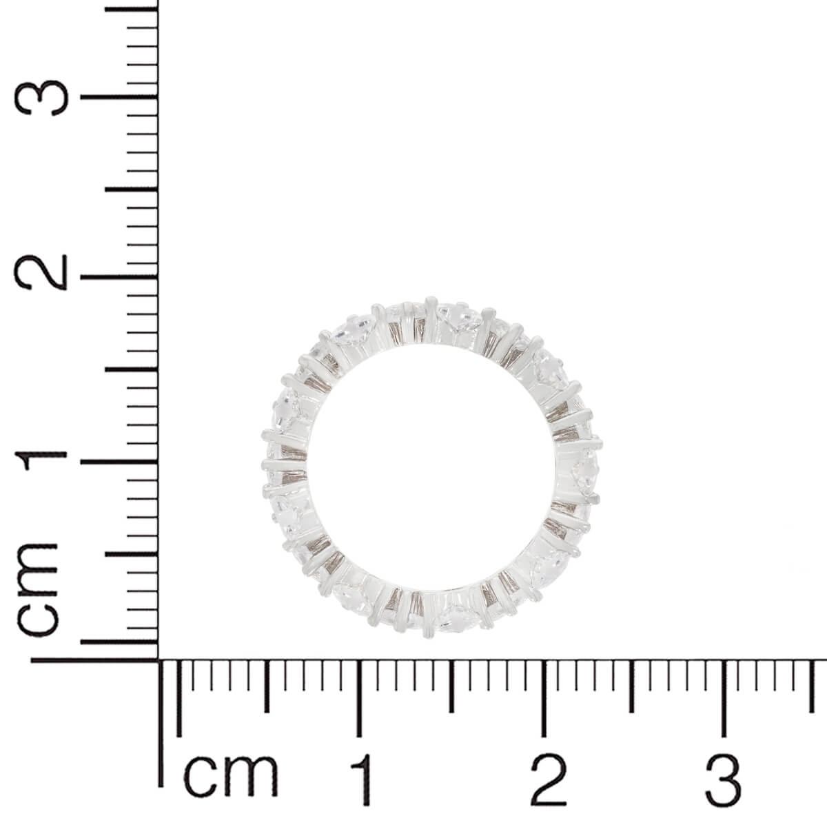 Diamond Elementary Silver Band Ring
