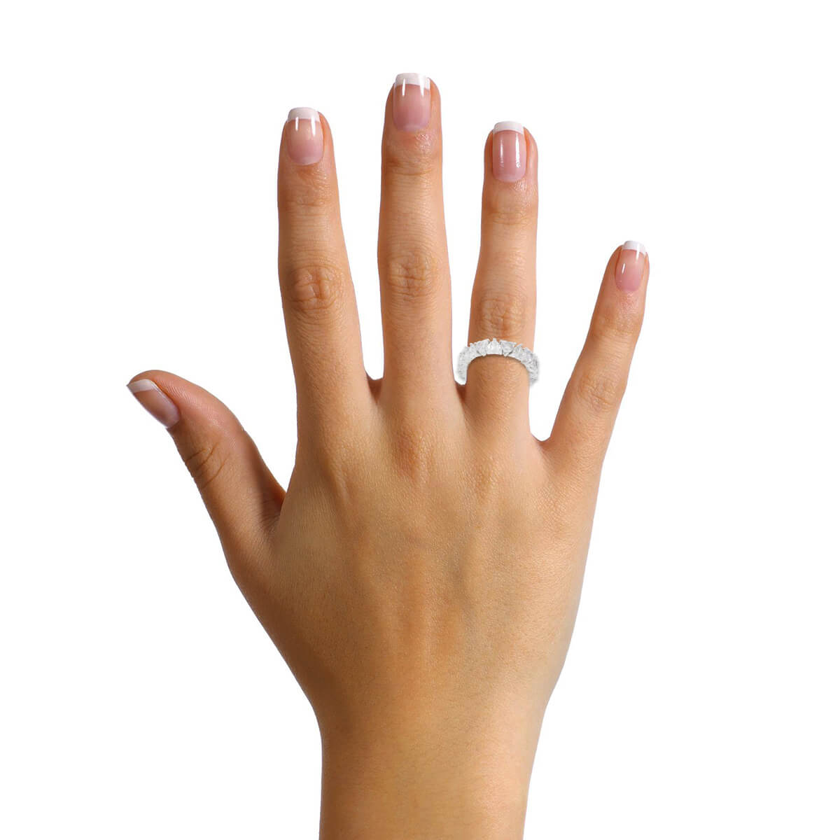 Diamond Elementary Silver Band Ring