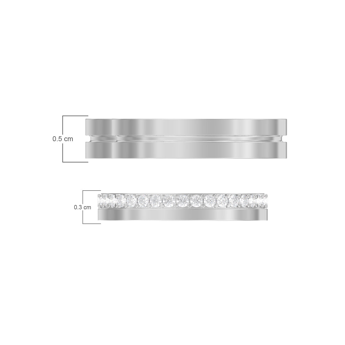 Cherished Moments Silver Couple Bands