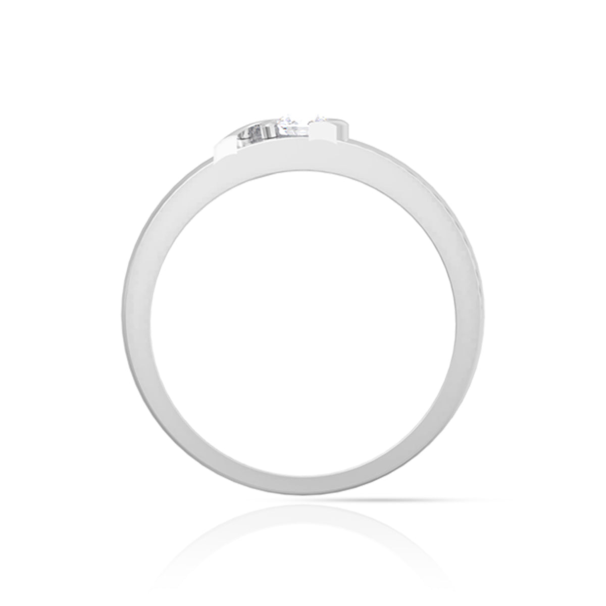 Connected Hearts Silver Couple Rings