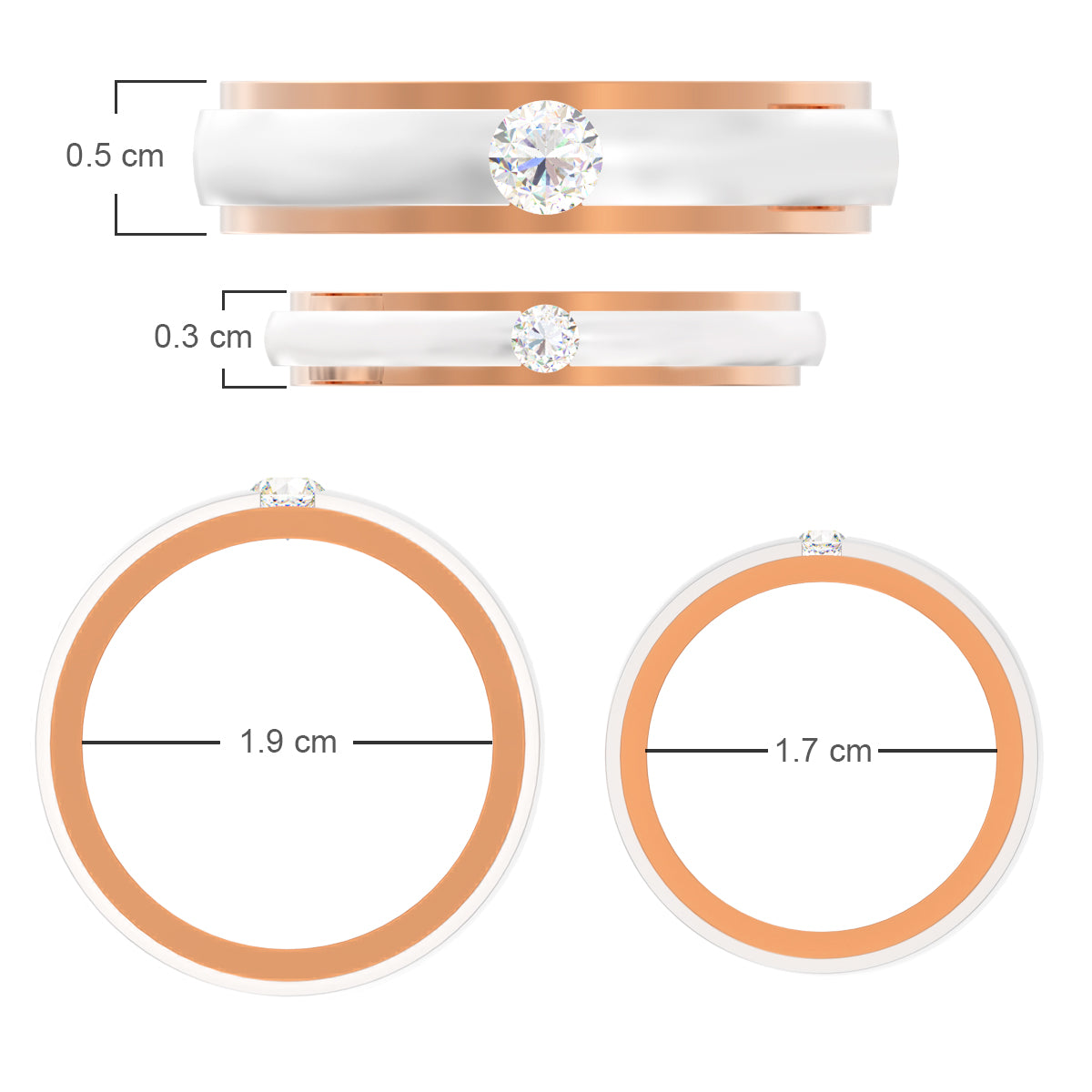 Harmony Dual-Tone Couple Rings