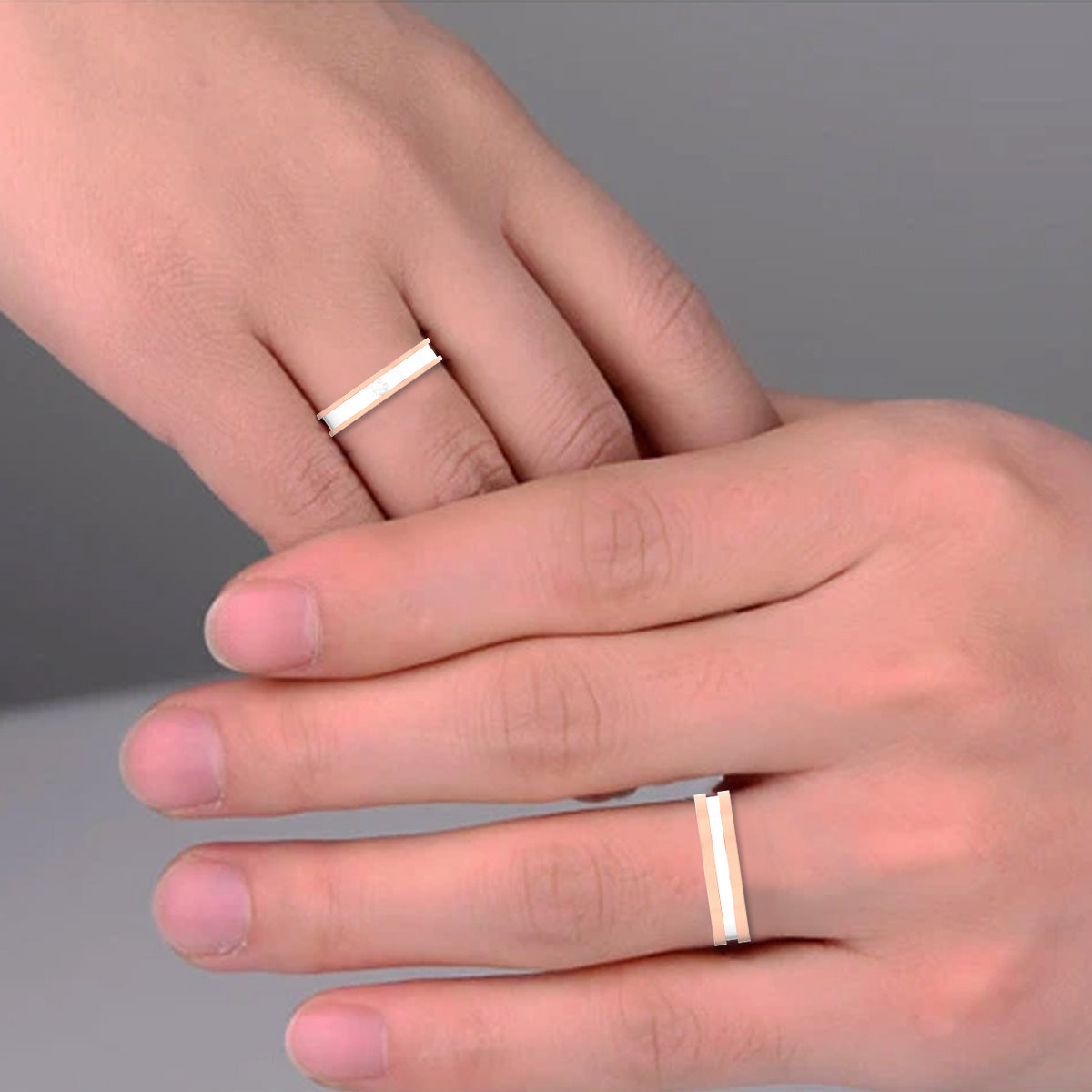 Lifelong Promise Stunning Two Tone Silver Rings