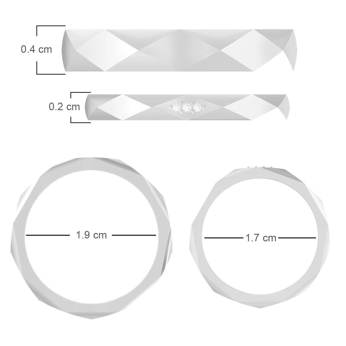 Matching Sterling Silver Bands for Couples