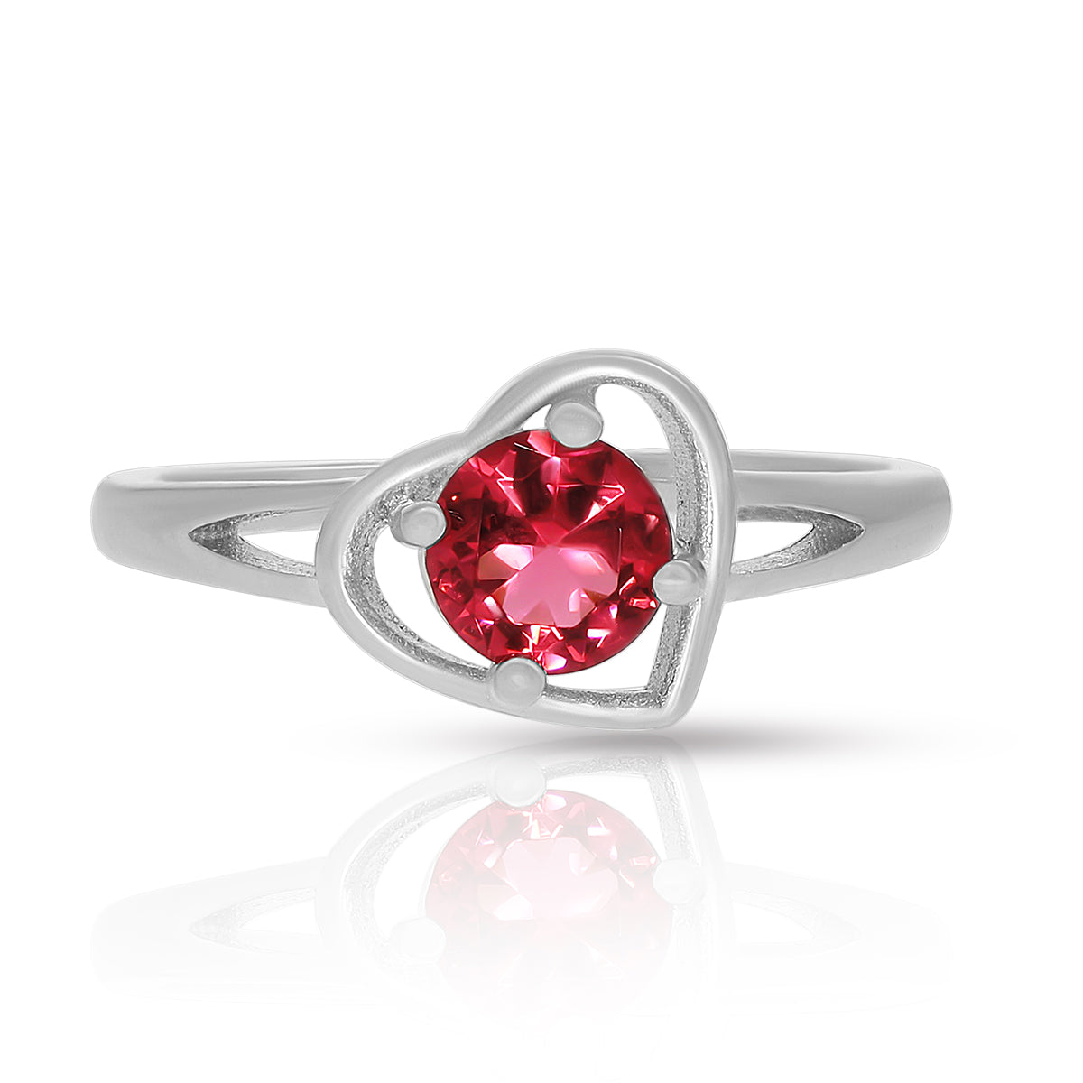 Scarlet Spark Heart Ring