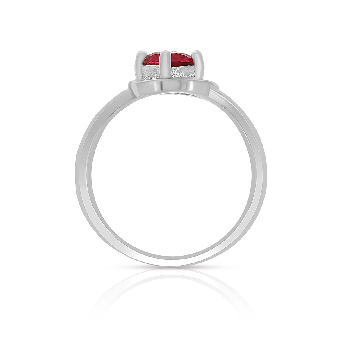 Scarlet Spark Heart Ring