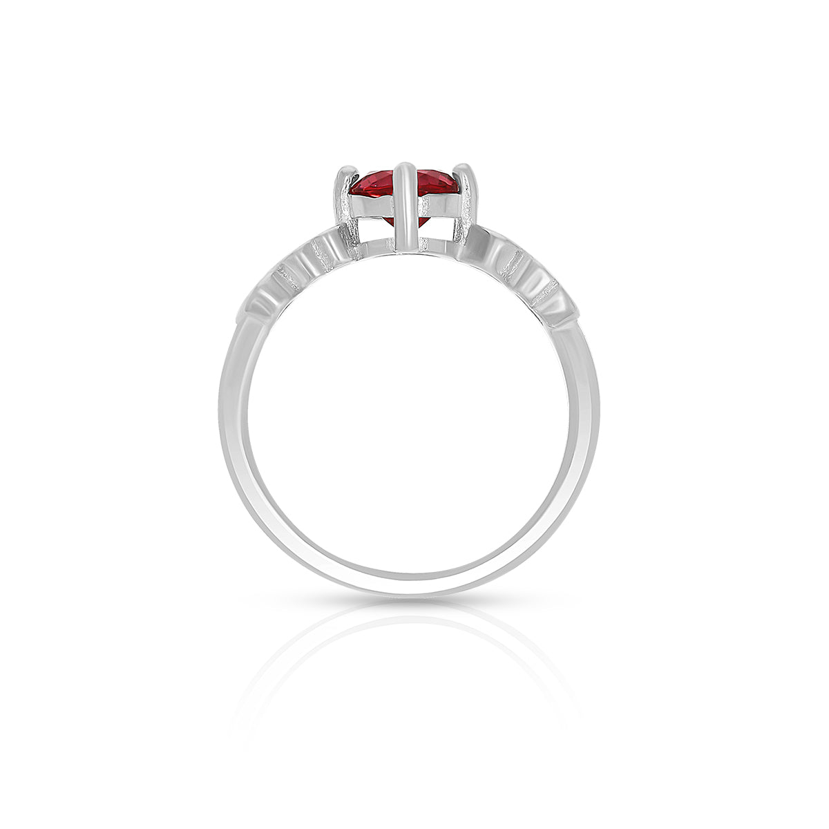 Ruby Heart Spark Ring