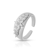 Floral Sparkle Fashion Ring