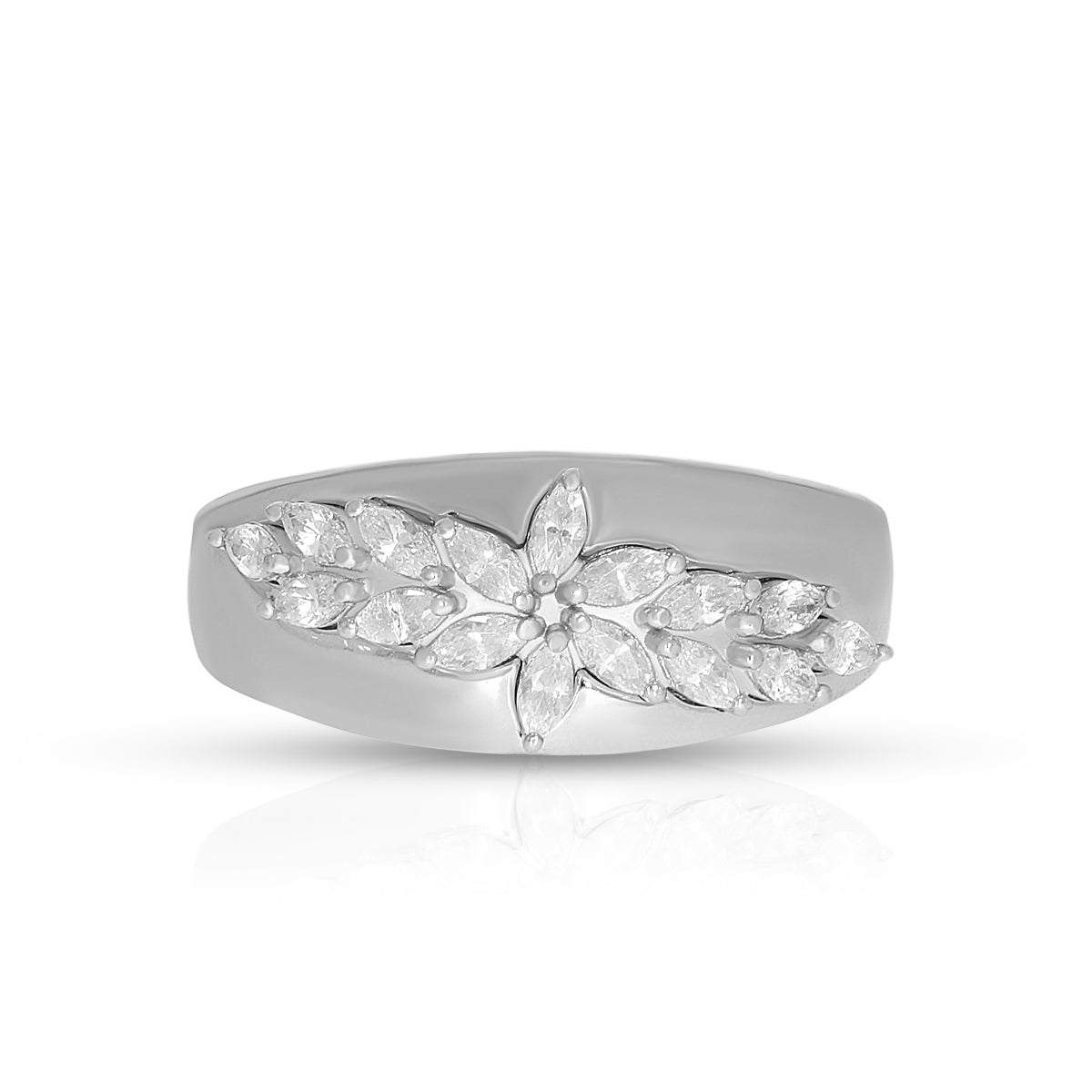 Floral Sparkle Fashion Ring