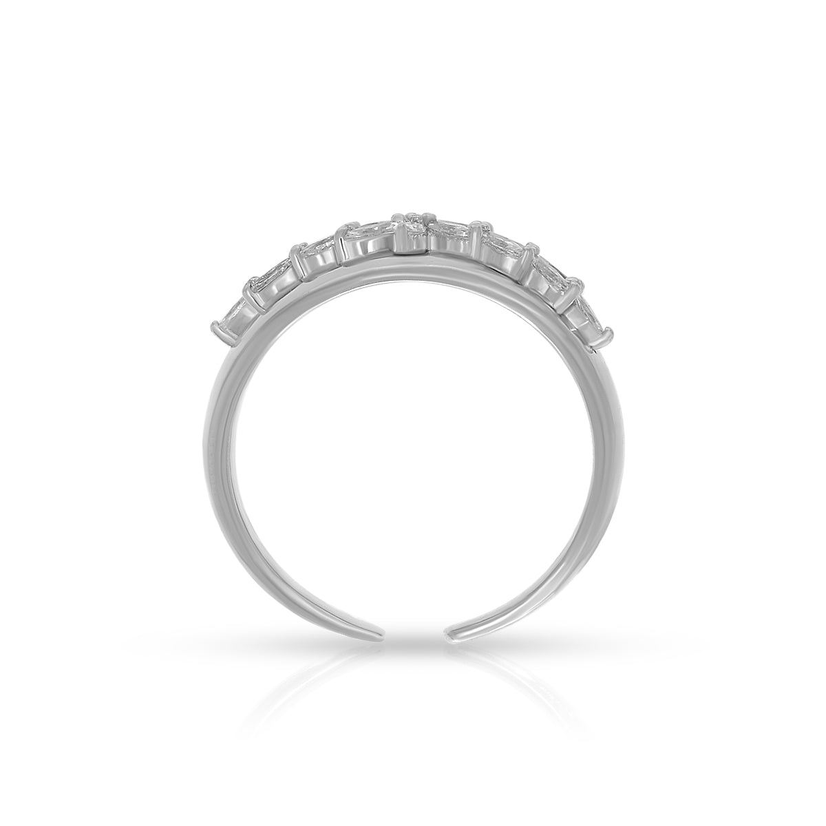 Floral Sparkle Fashion Ring