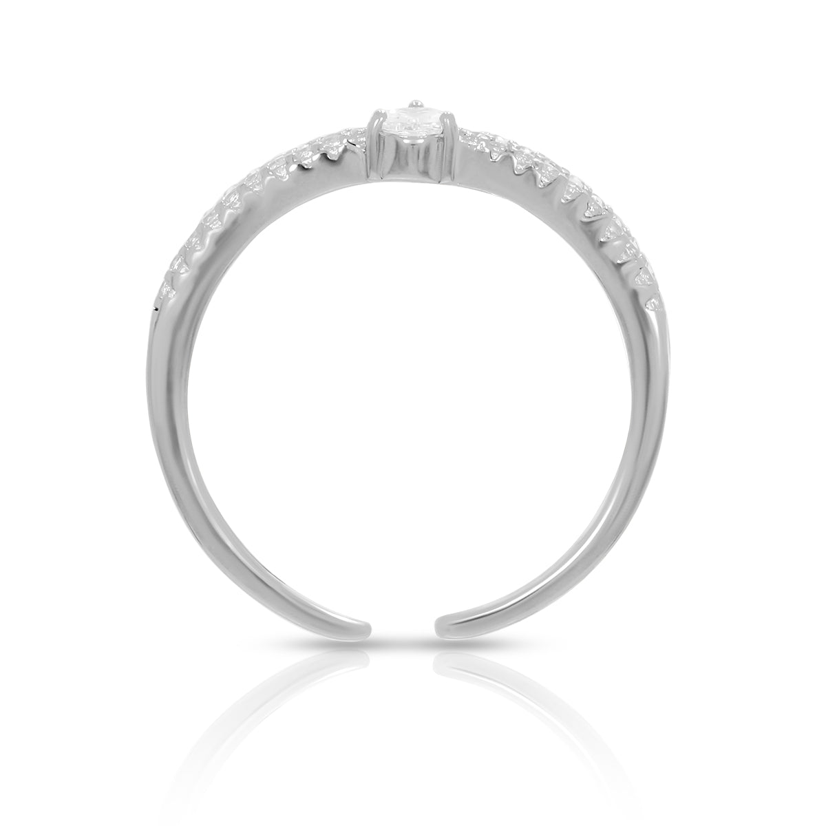 Twisted Band Open Ring