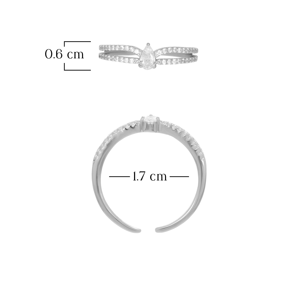 Twisted Band Open Ring