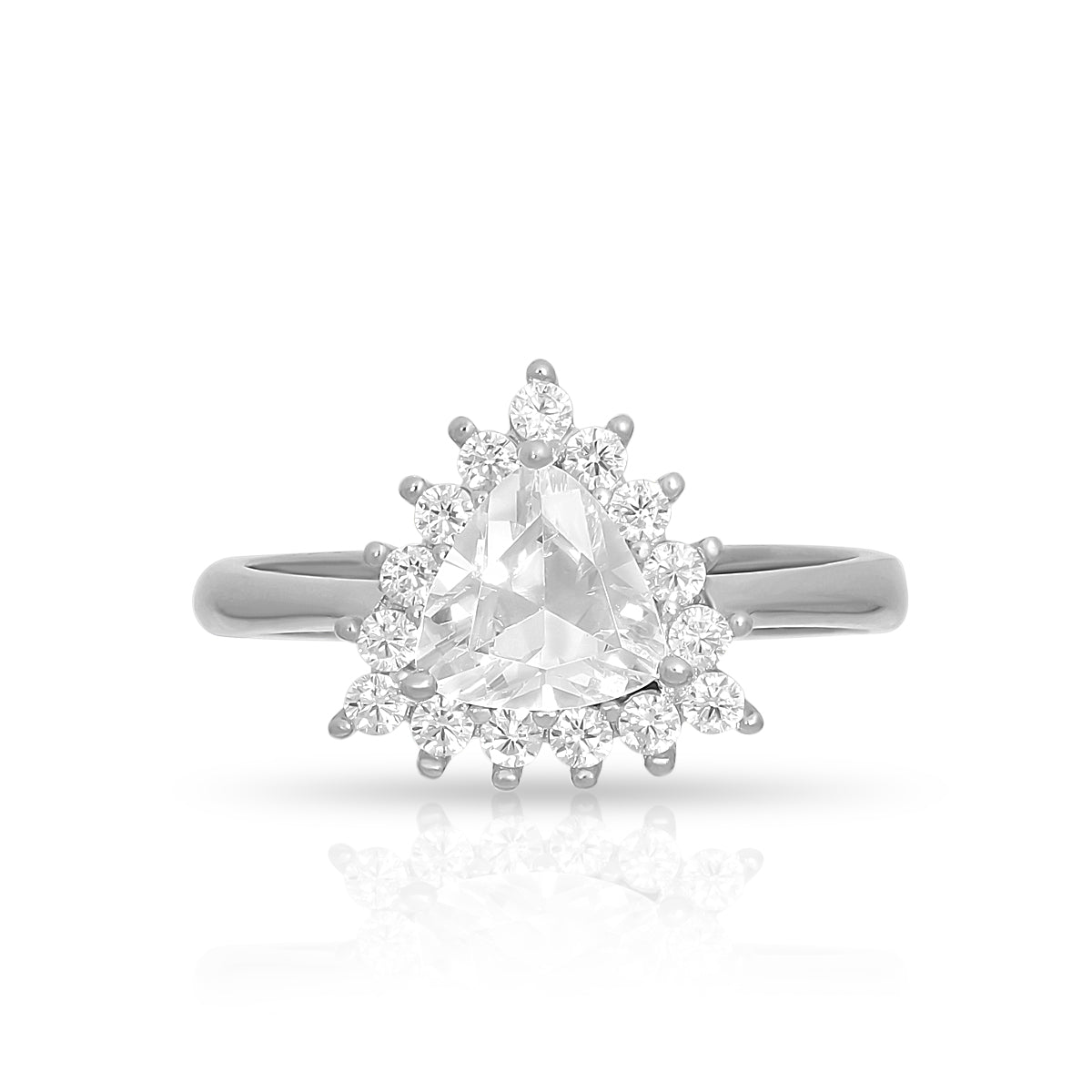 Elegant Heart Halo Ring