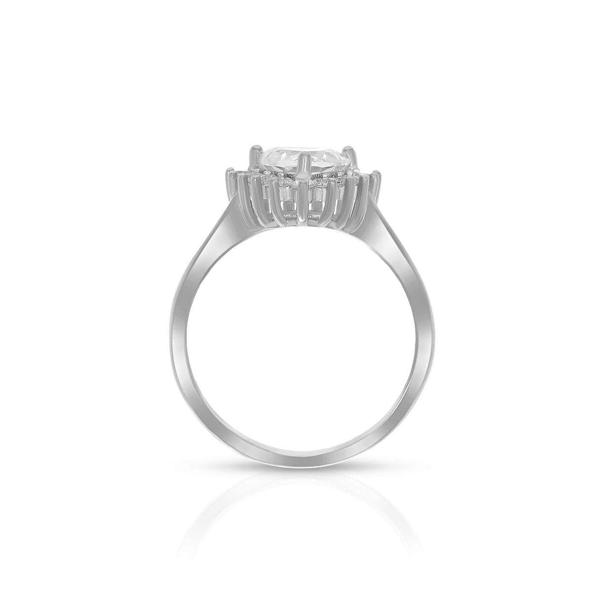 Elegant Heart Halo Ring