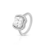 Sparkling Cushion Cut Halo Ring