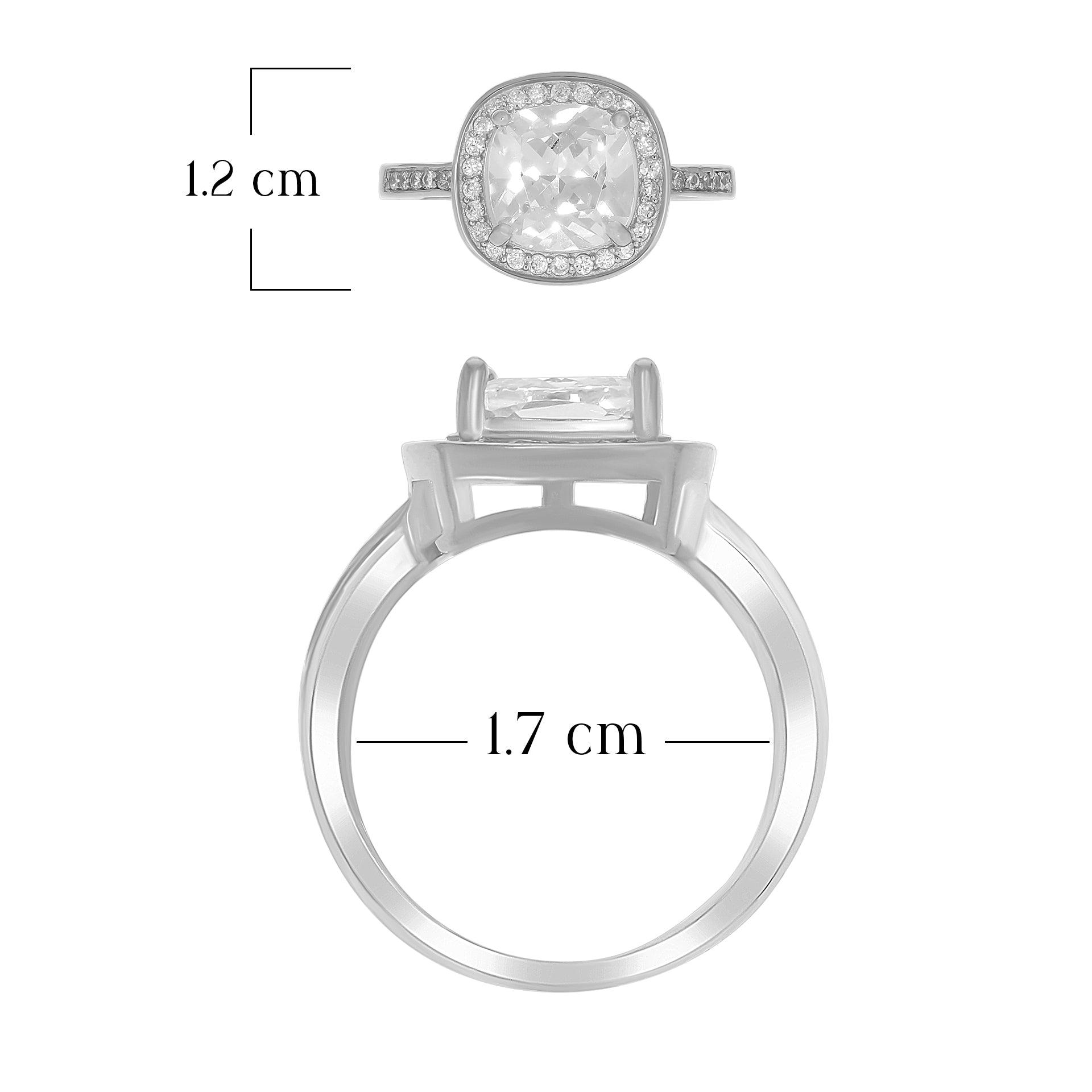 Cushion Glow Statement Ring