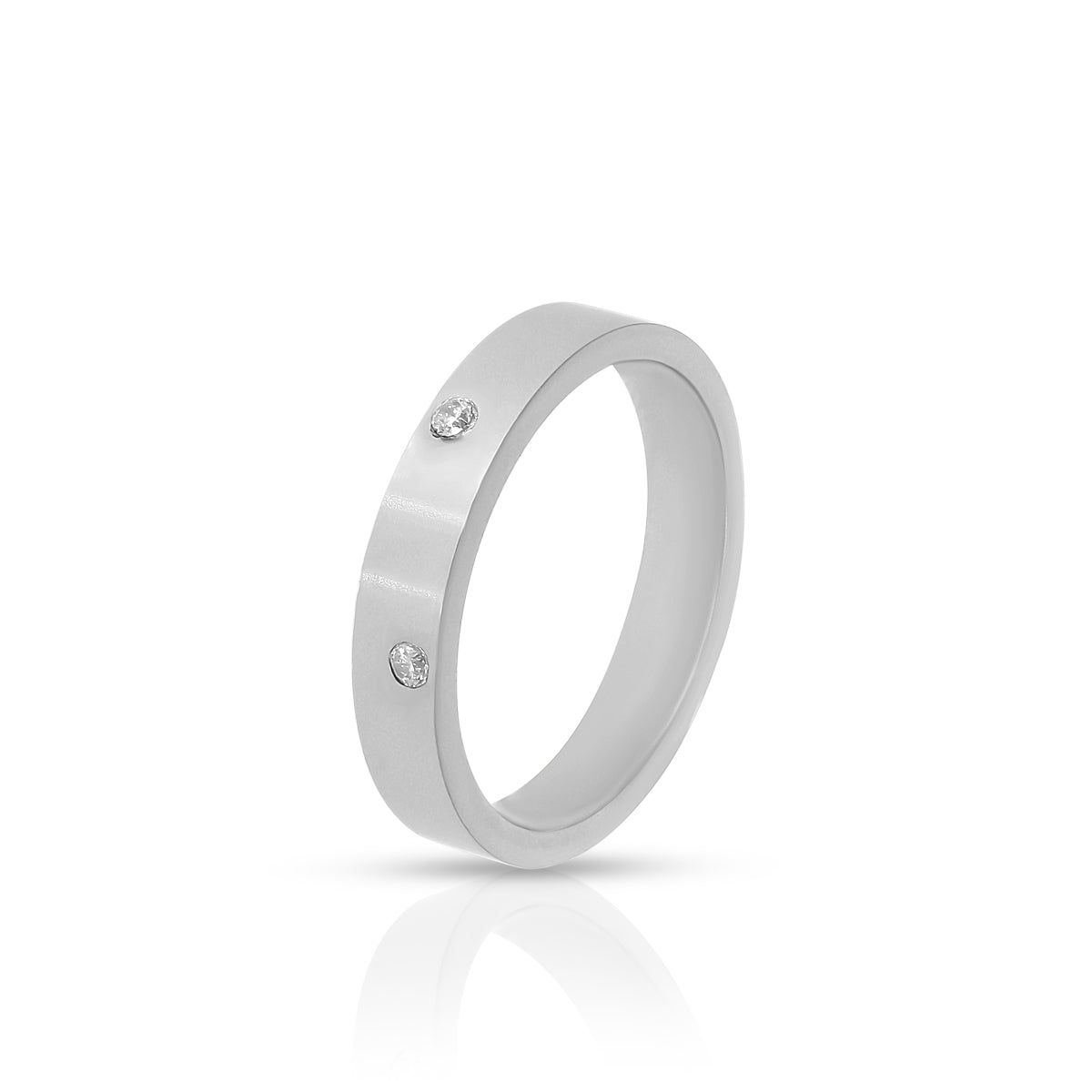 Minimal Diamond Accent Band Ring