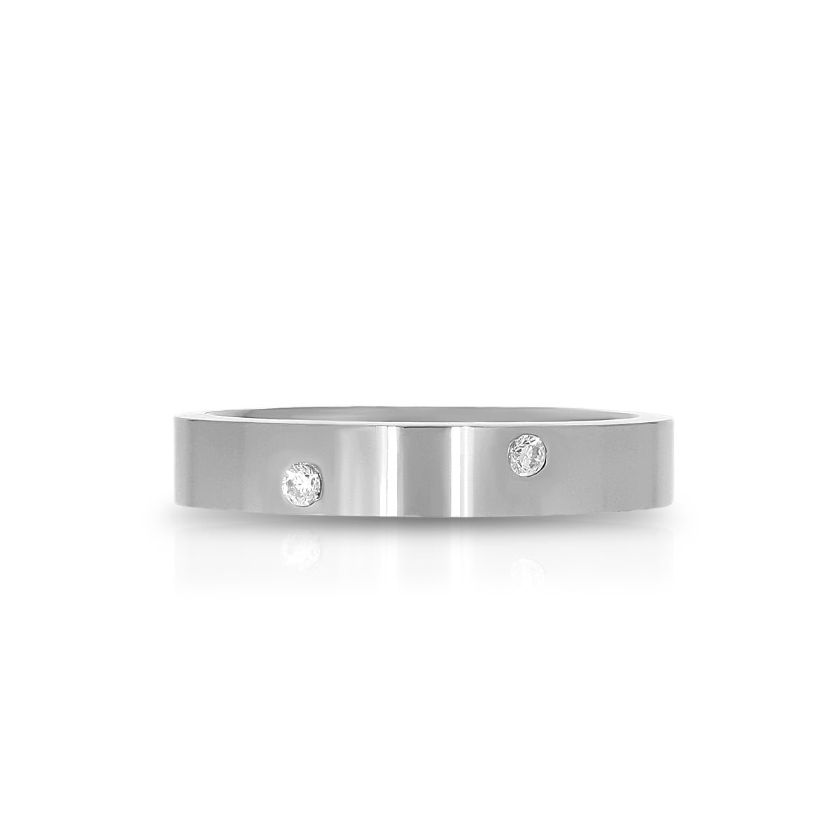 Minimal Diamond Accent Band Ring