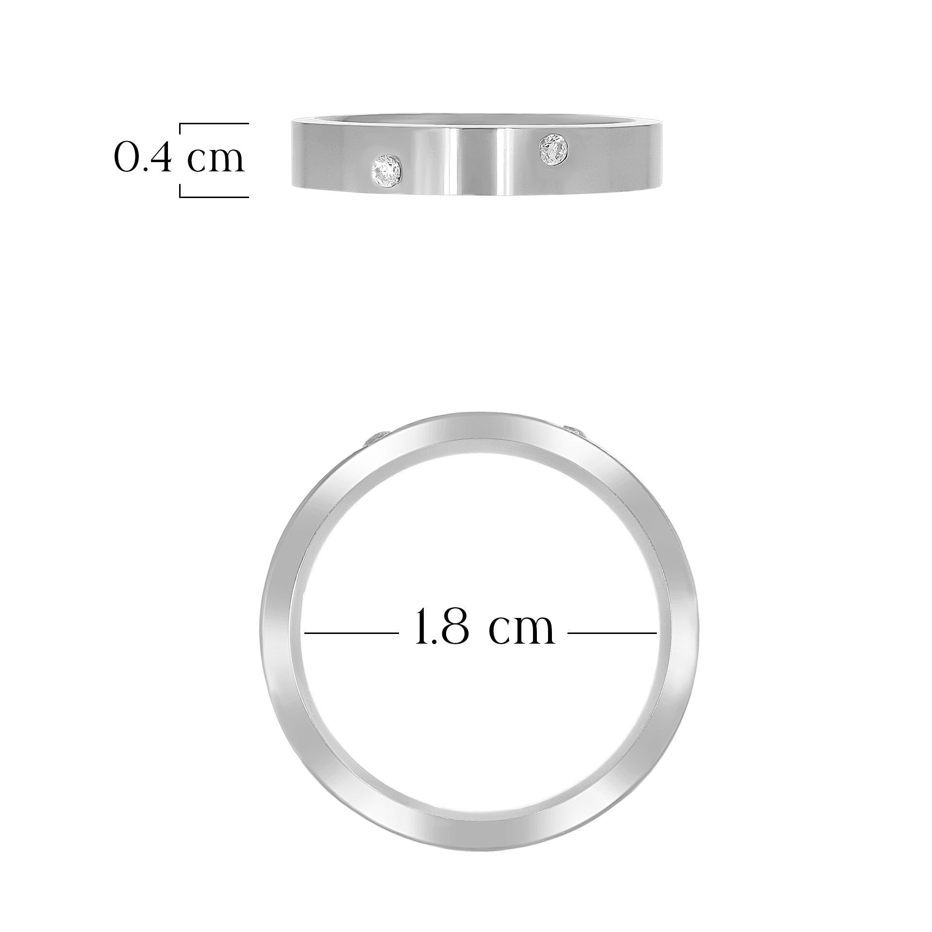 Minimal Diamond Accent Band Ring