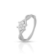 Floral Diamond Cluster Ring