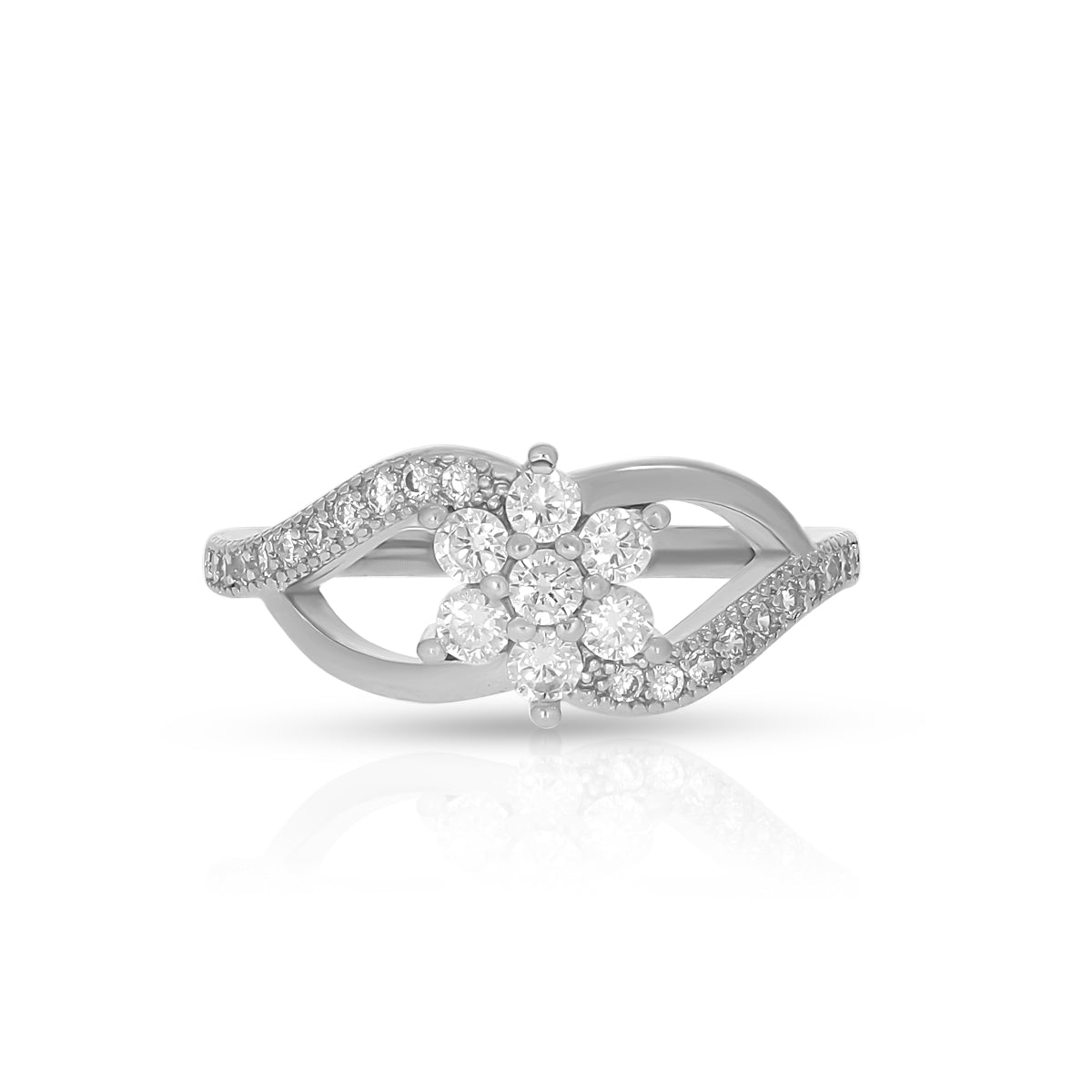 Twisted Floral Diamond Ring