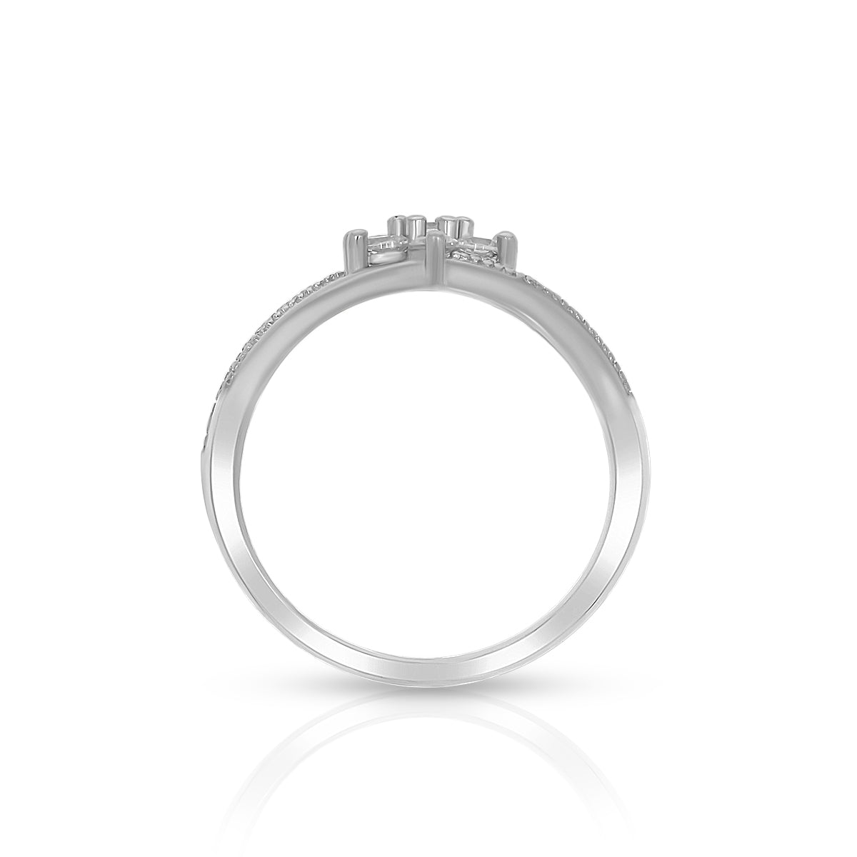 Twisted Floral Diamond Ring