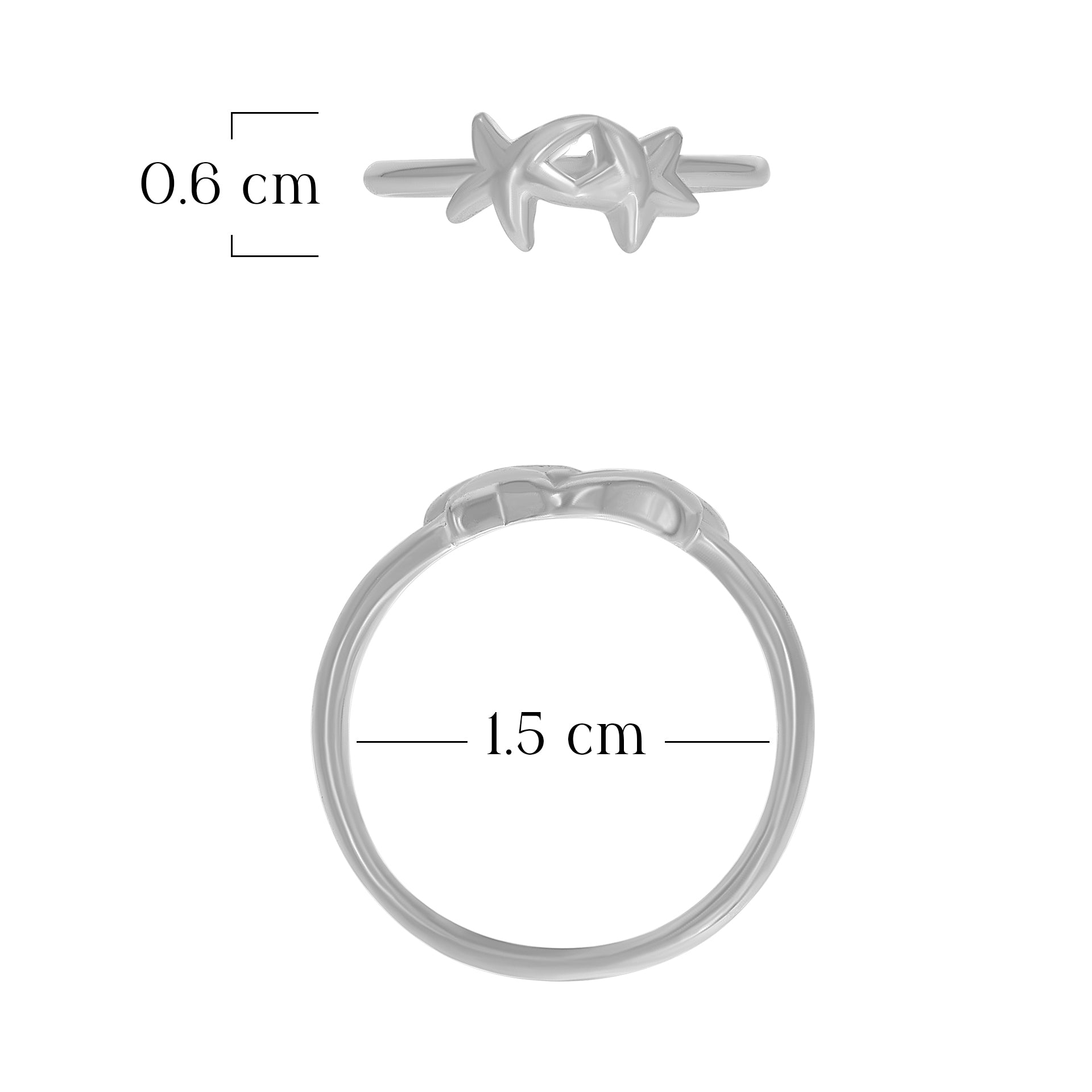 Stylish Double Star Ring