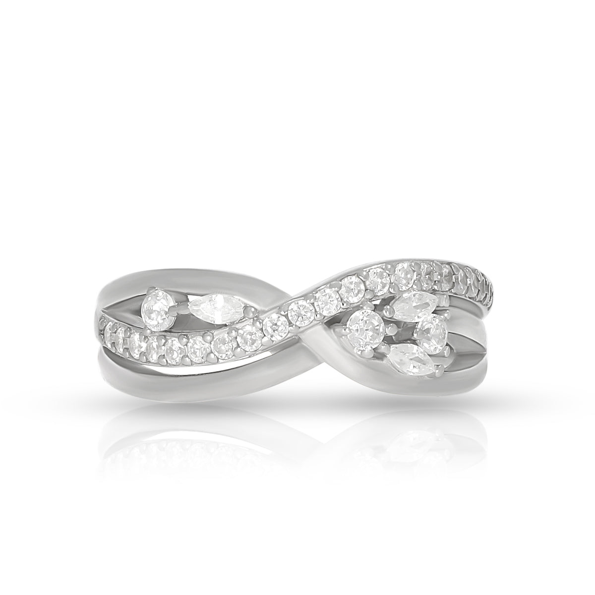 Graceful Twist Motif Ring