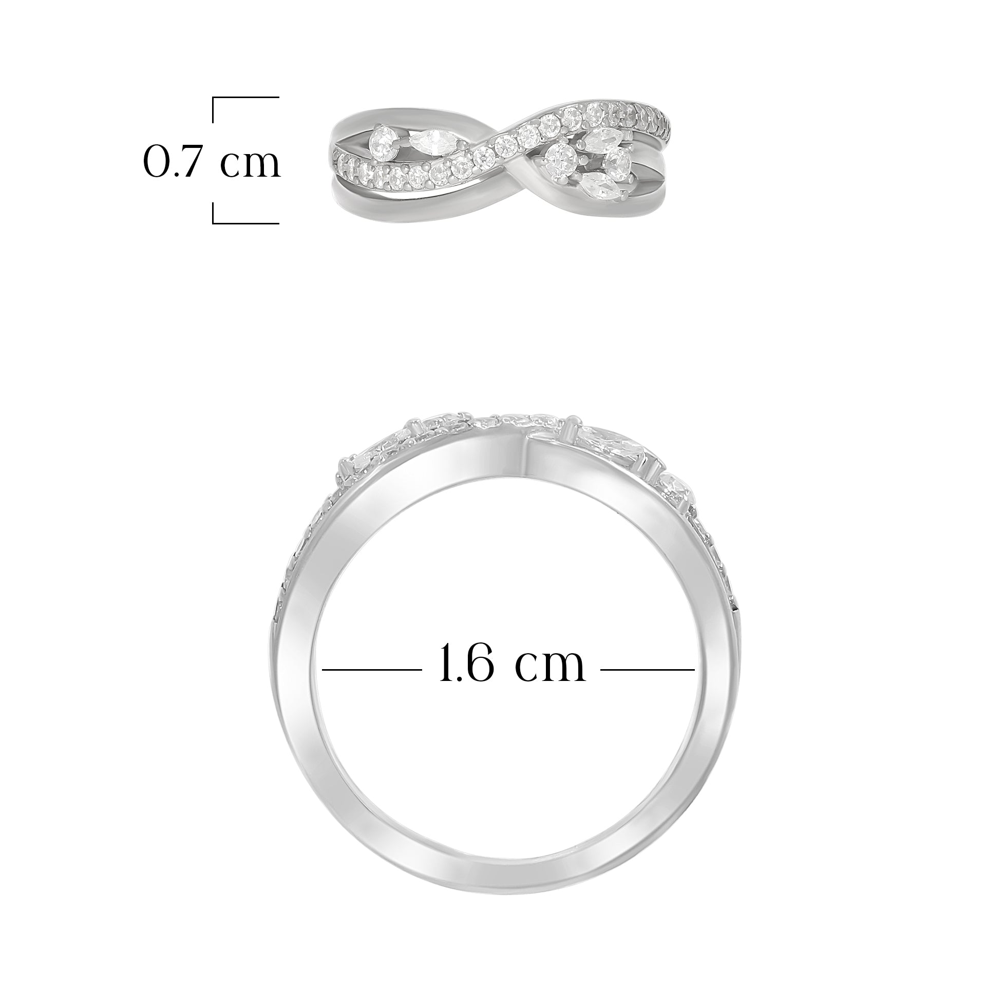 Graceful Twist Motif Ring