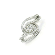 Sparkling Spiral Bloom Ring