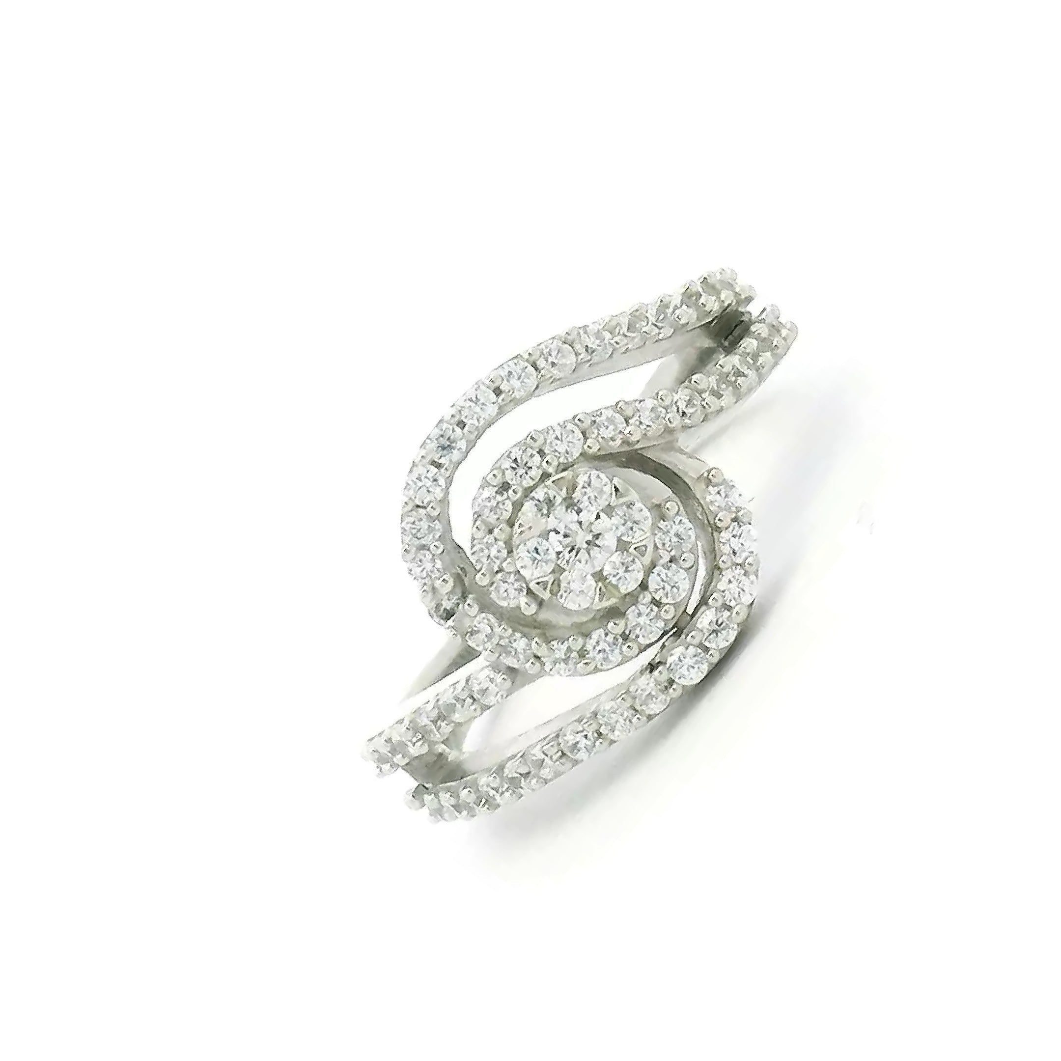 Sparkling Spiral Bloom Ring