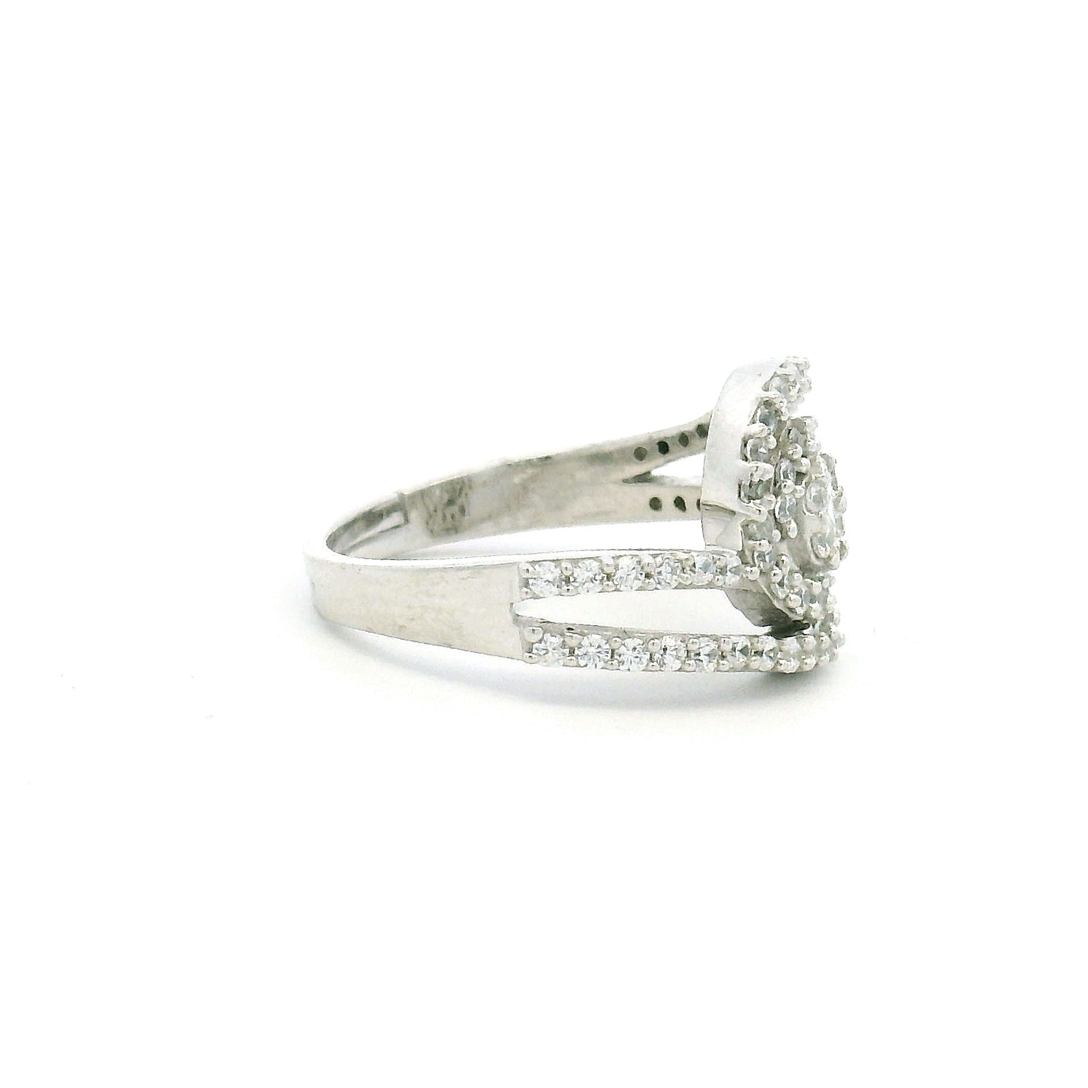 Sparkling Spiral Bloom Ring