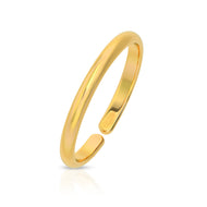 Lightweight Plain Gold plated Silver Band