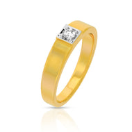 Elegant Diamond Gold Plated Silver Ring